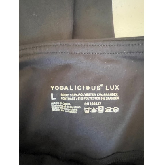YOGALICIOUS LUX Pants - YOGALICIOUS LUX Women's Black Leggings Size L Athleisure Activewear‎